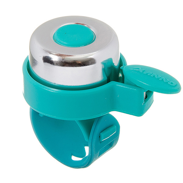 Звонок STG 11LD-04 серебр/голубой, с силиконовым хомутом