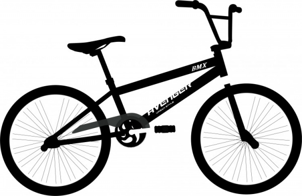 Велосипед 20" AVENGER C201, черный/белый