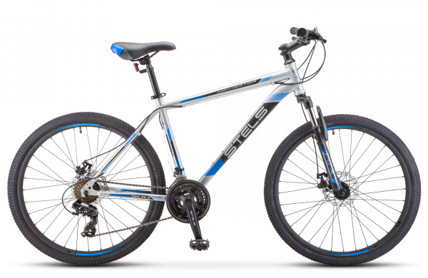 Велосипед STELS Navigator-500 D 26" F010 Серебристый синий