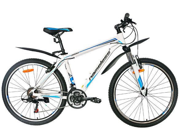 Велосипед 26" NAMELESS J6100, белый/синий, 17"