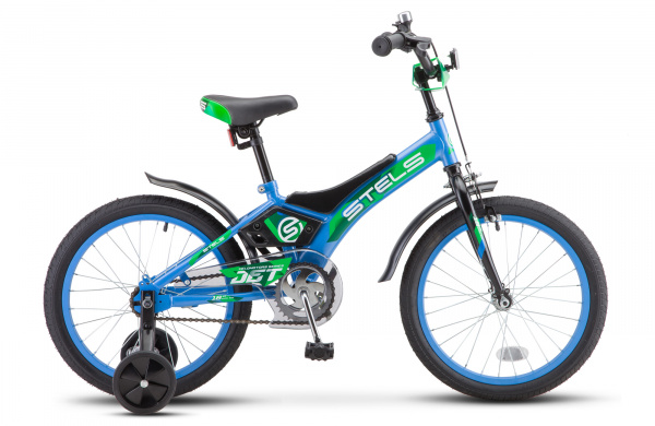 Велосипед Детский Jet 18" Z010 10" Голубой/зелёный