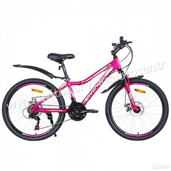 Велосипед 24" AVENGER C243DW, розовый неон/ серый, 13"
