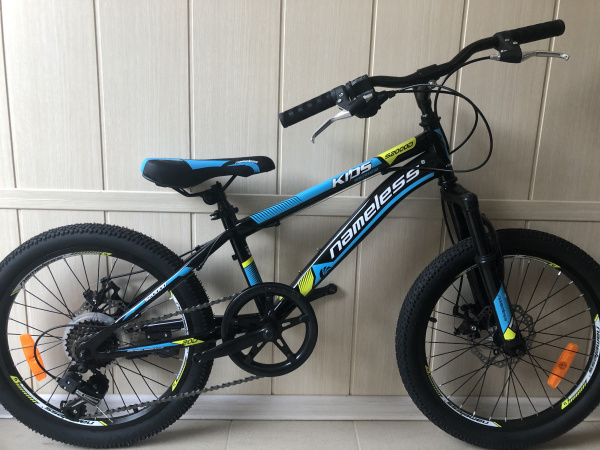 Велосипед 20" NAMELESS S2000D, черный/синий